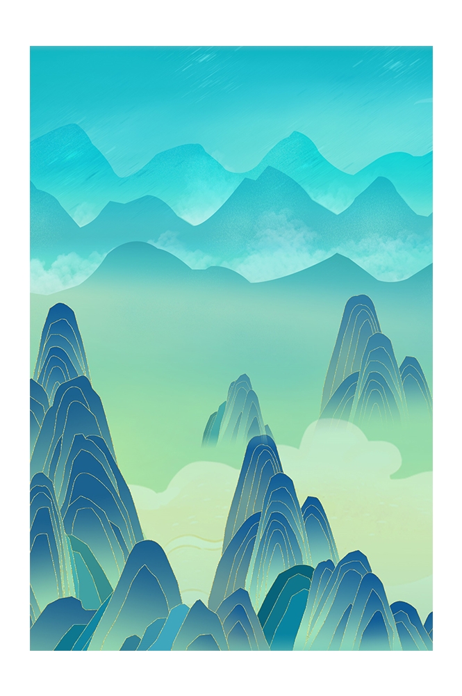 国潮风插画背景素材33