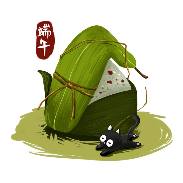 端午佳节卡通粽子龙舟快乐元素素材72