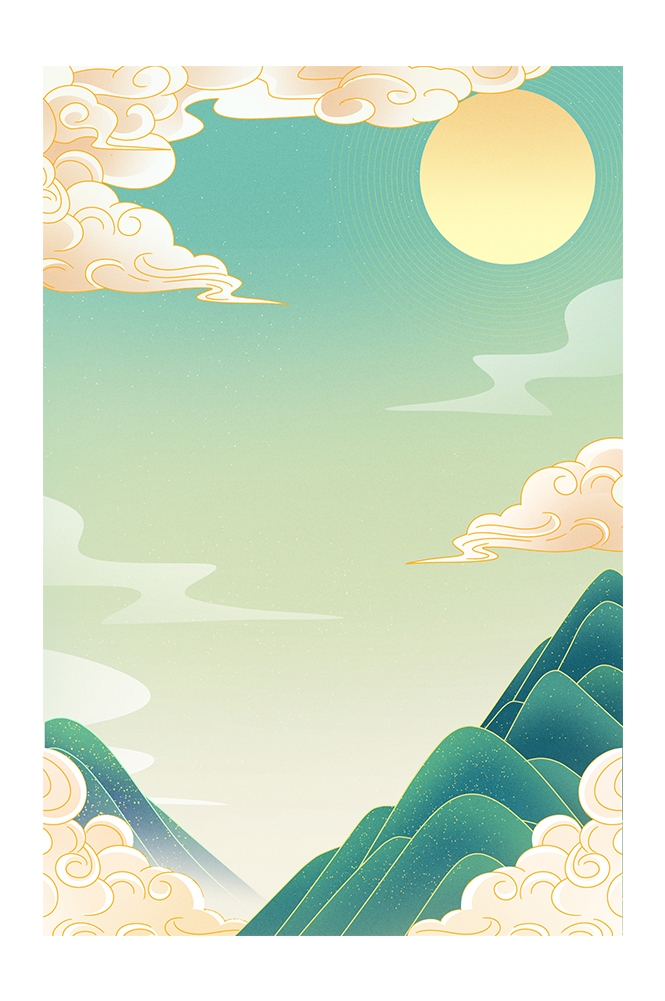 国潮风插画背景素材39