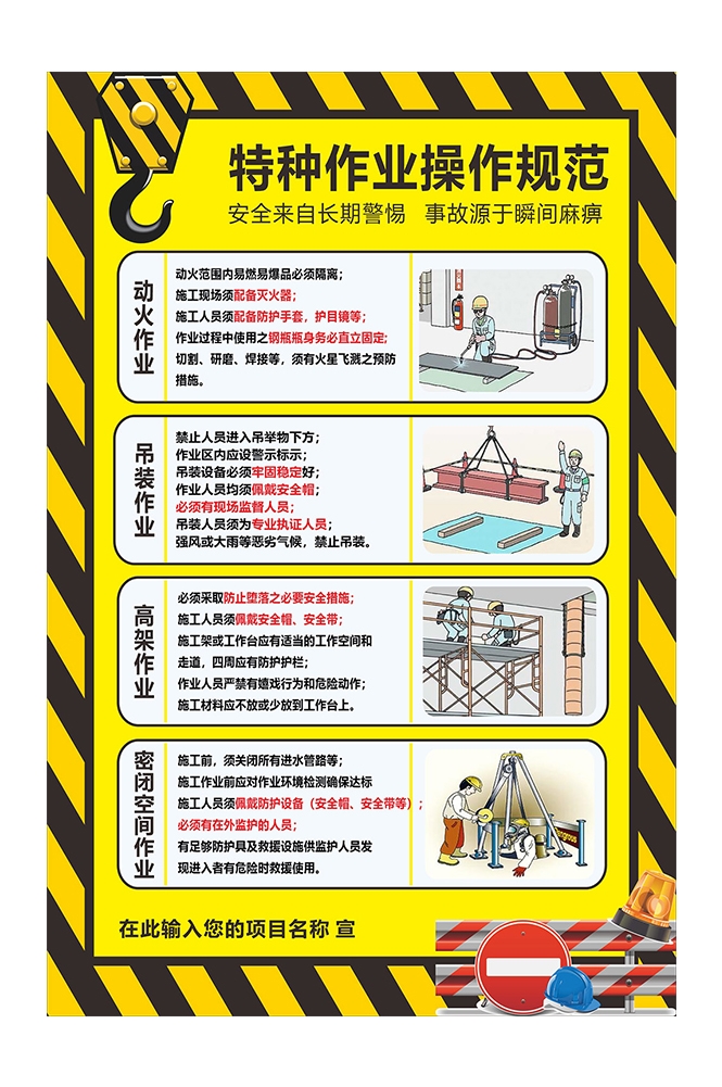 工地安全知识漫画素材CDR9