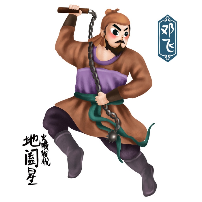 卡通手绘梁山好汉造型元素48