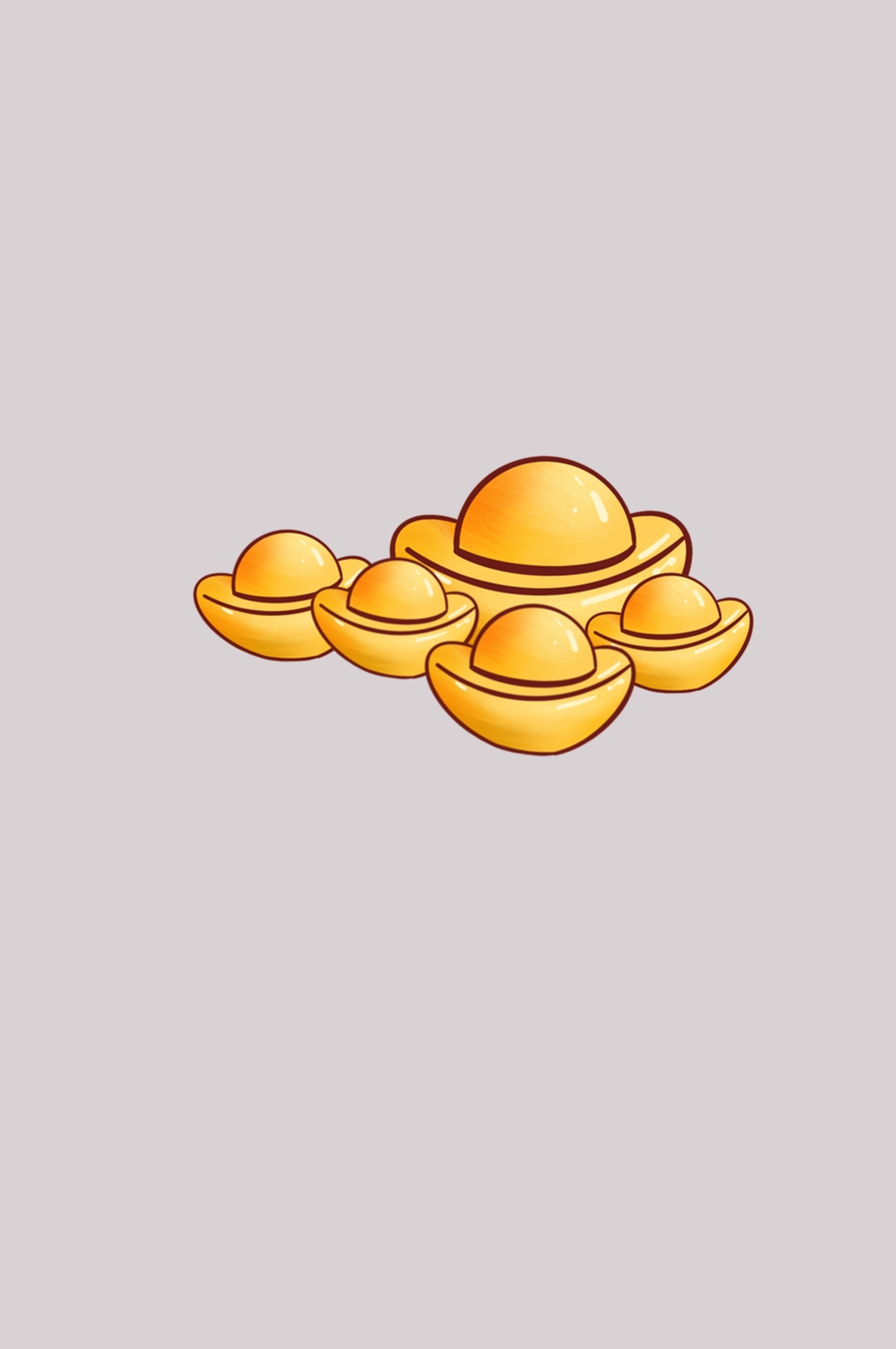 金元宝免抠素材插画元素86