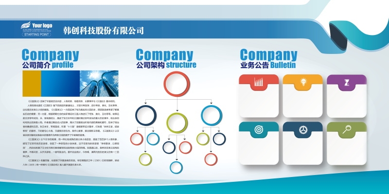 企业文化墙公司历程宣传栏展板设计素材148