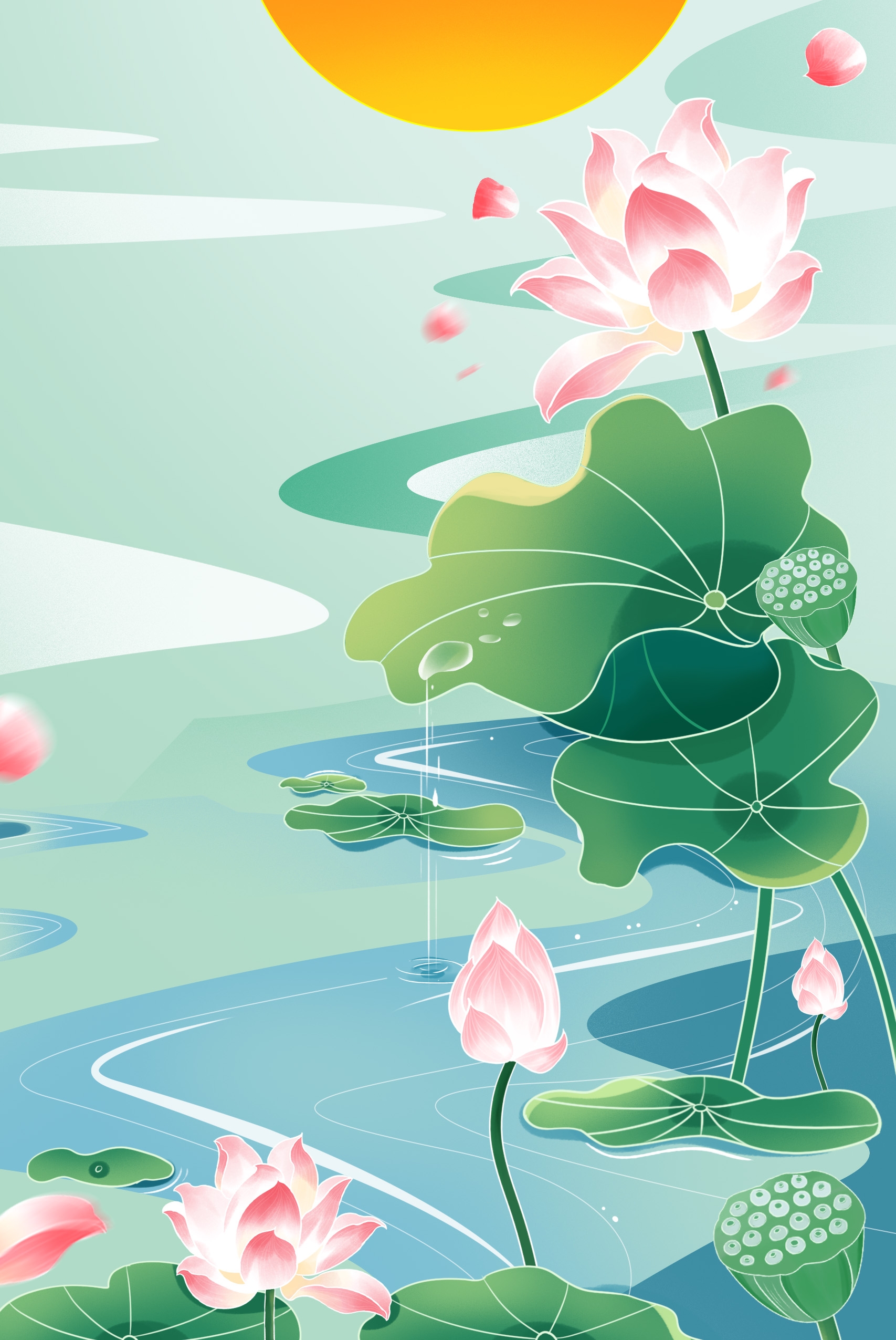 国潮风插画背景素材99