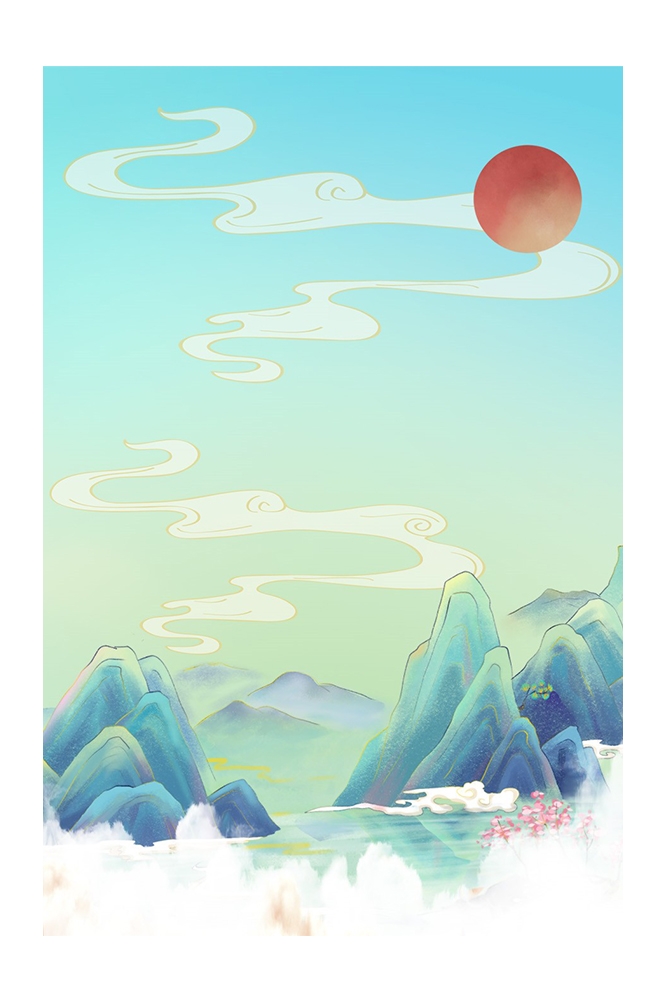 国潮风插画背景素材70