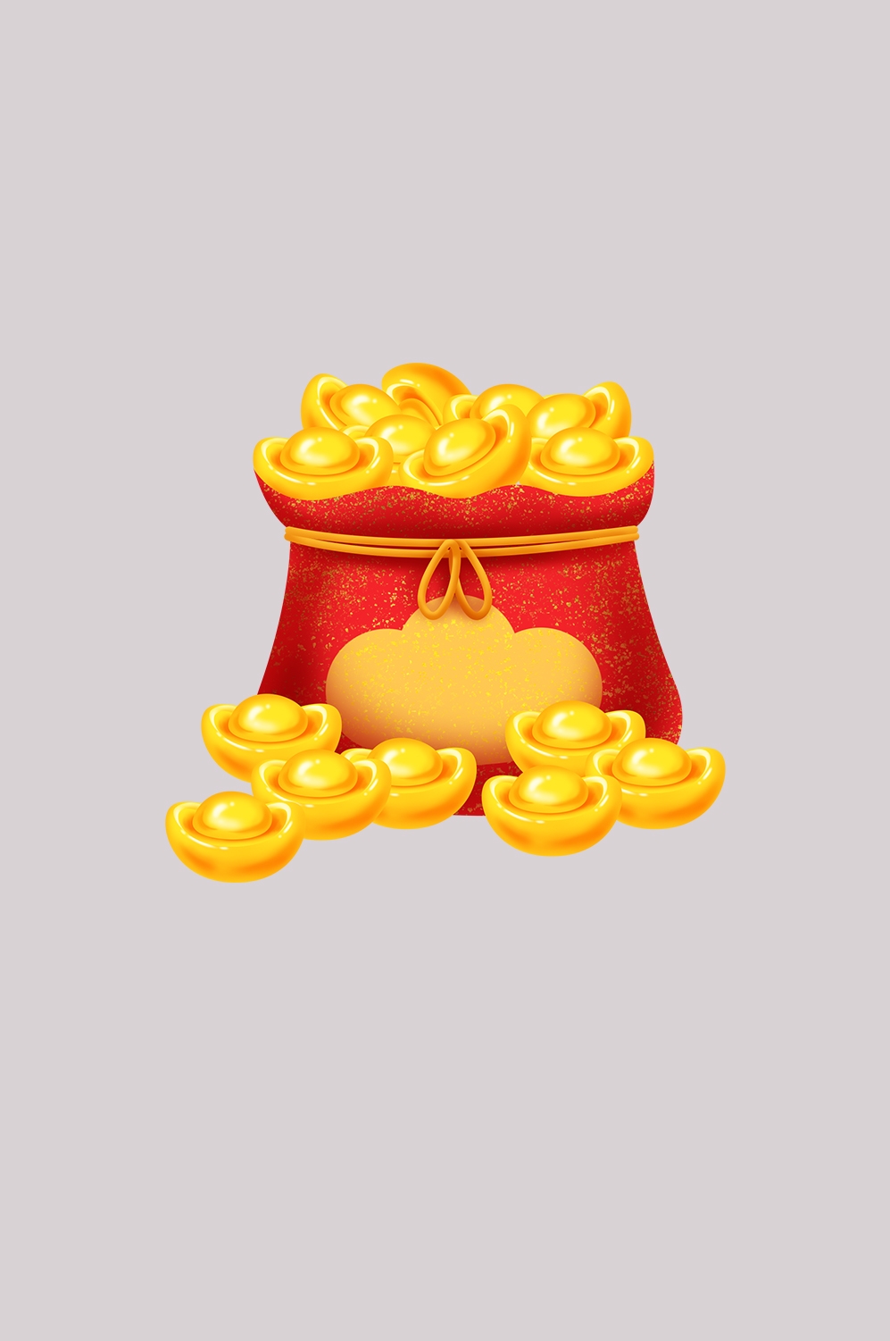 金元宝免抠素材插画元素45