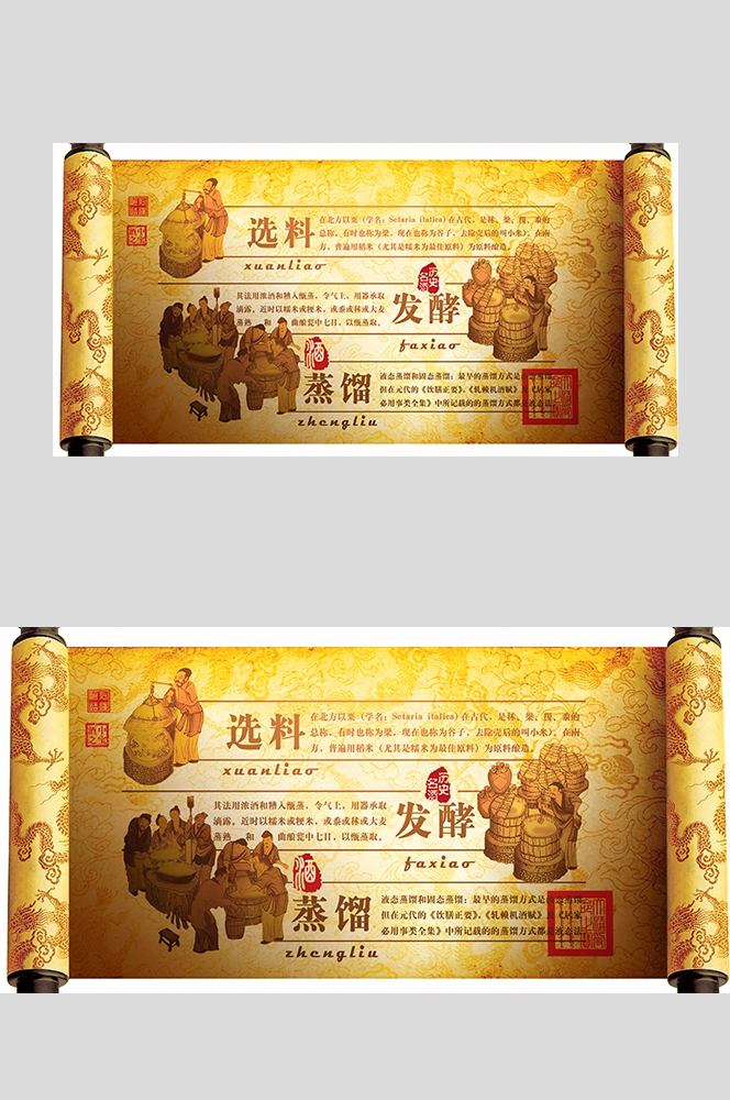 传统酒坊酿酒工艺制作过程流程图素材模板5