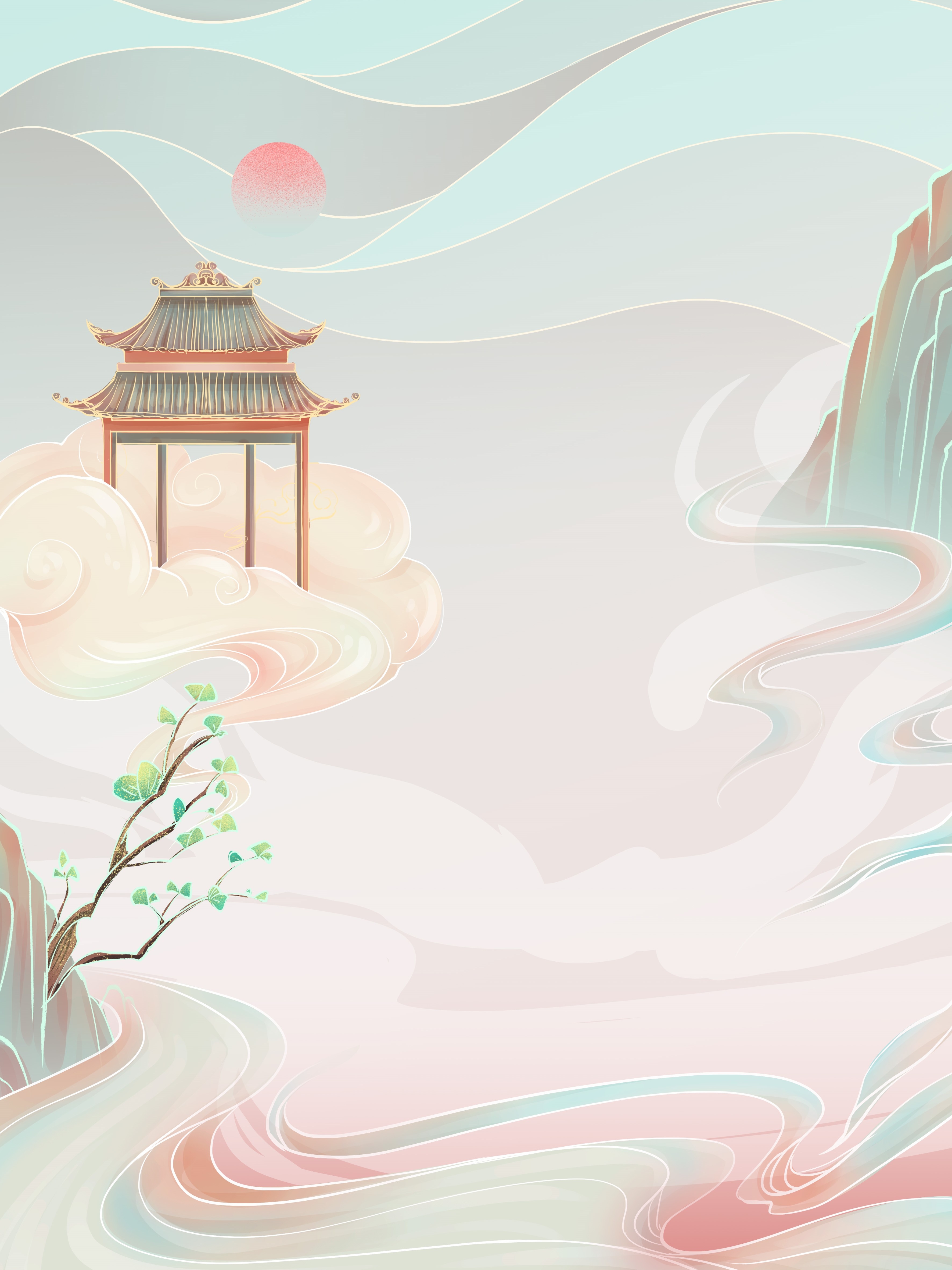 国潮风插画背景素材85