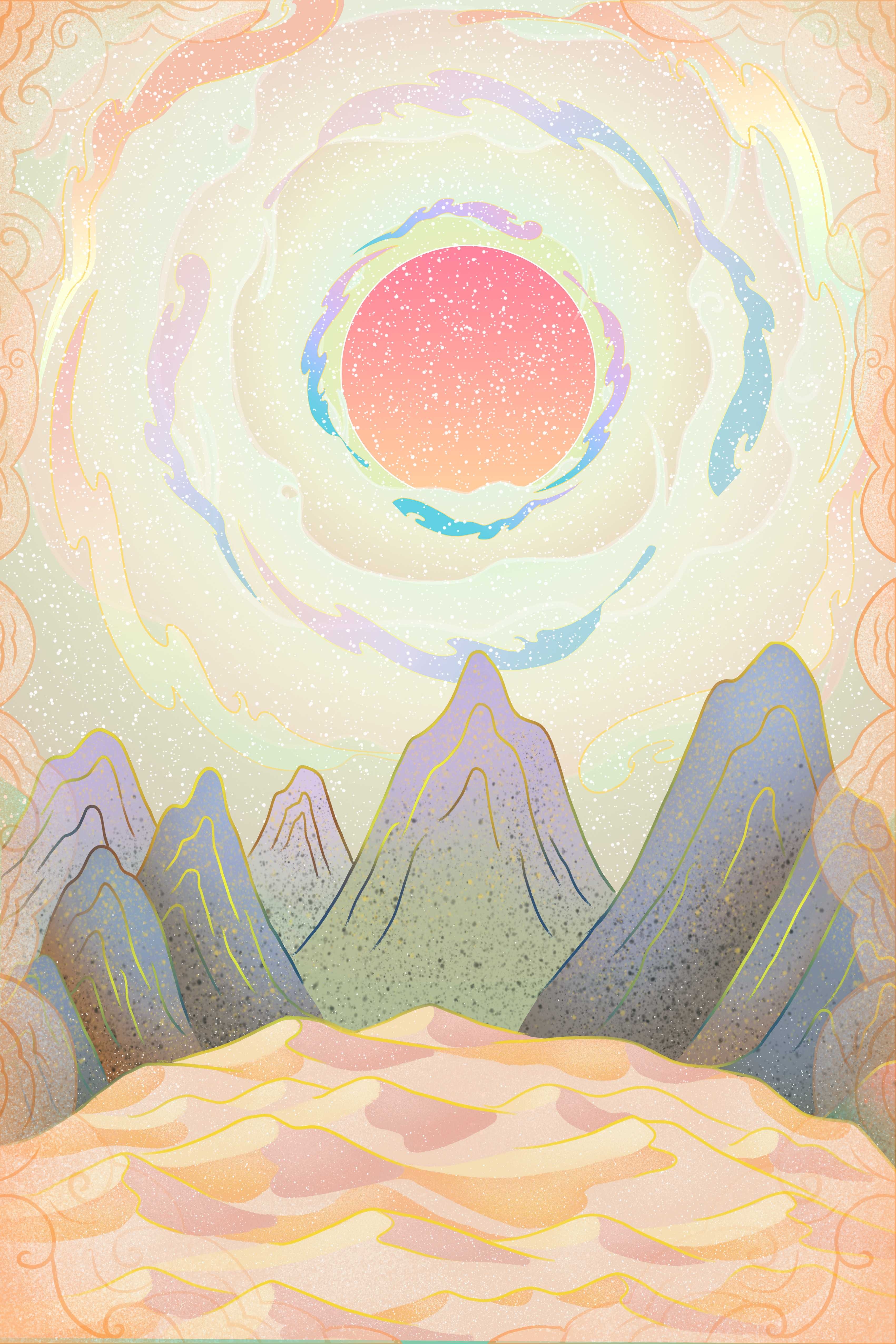 国潮风插画背景素材8