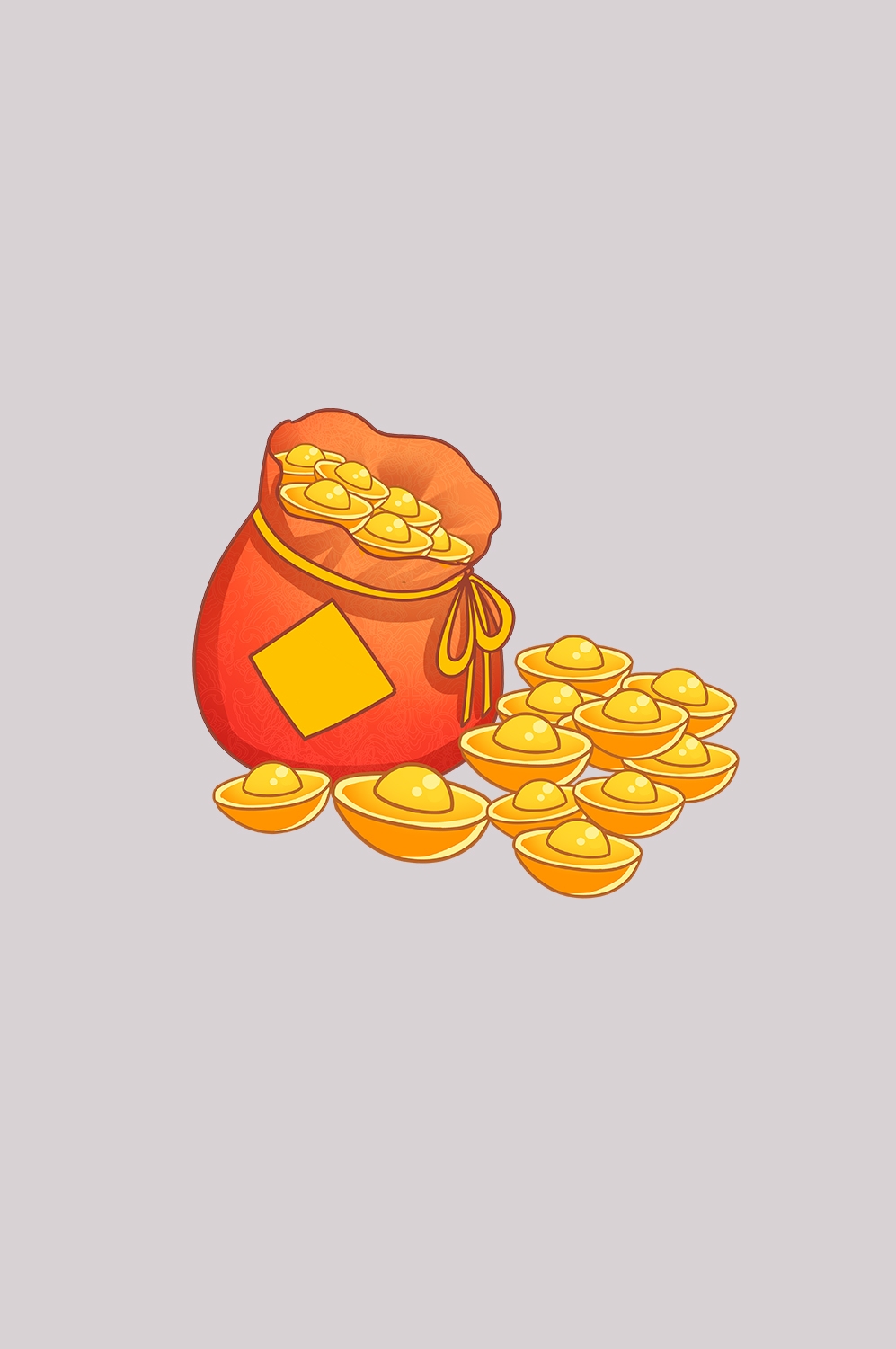 金元宝免抠素材插画元素111