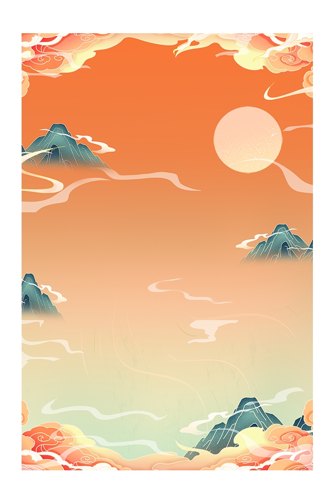 国潮风插画背景素材67