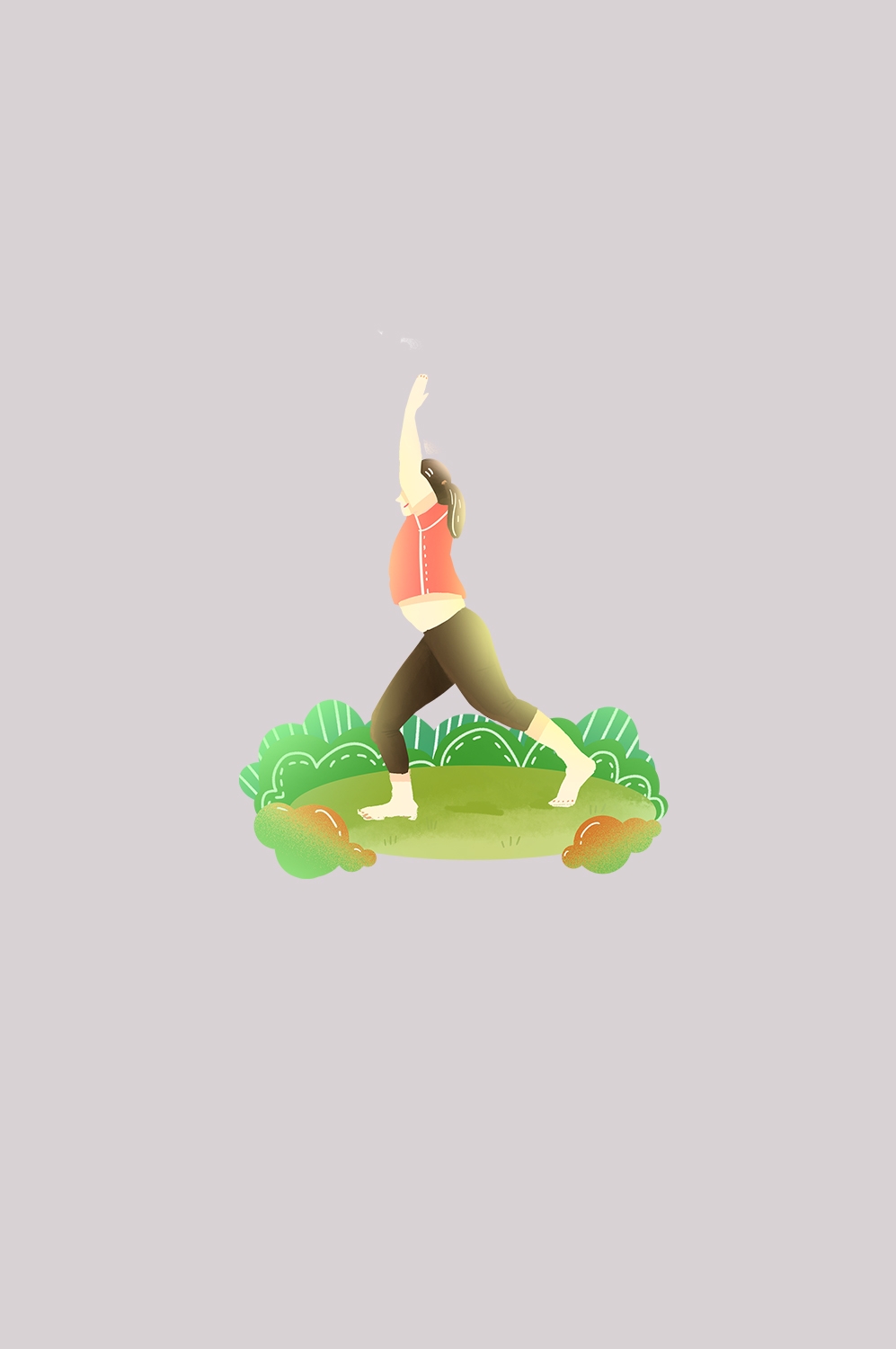 瑜伽动作图片插画免抠元素31