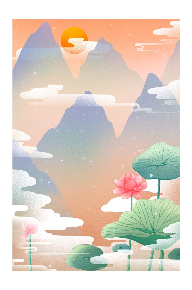 国潮风插画背景素材110