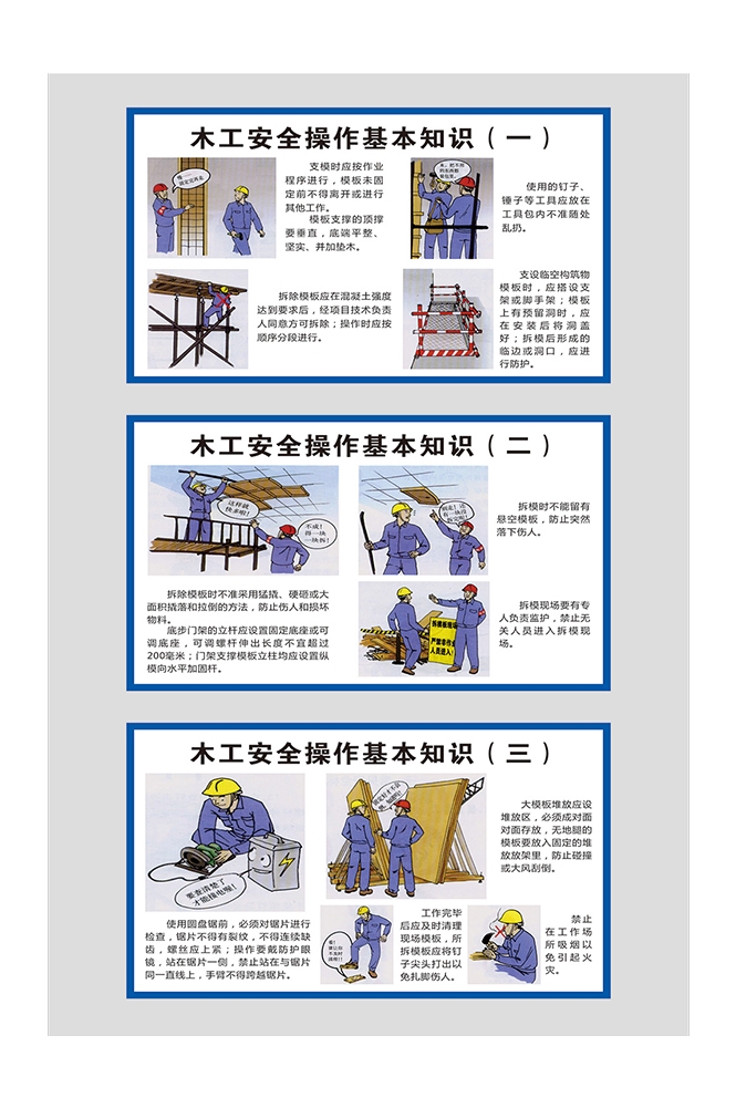 工地安全知识漫画素材CDR70