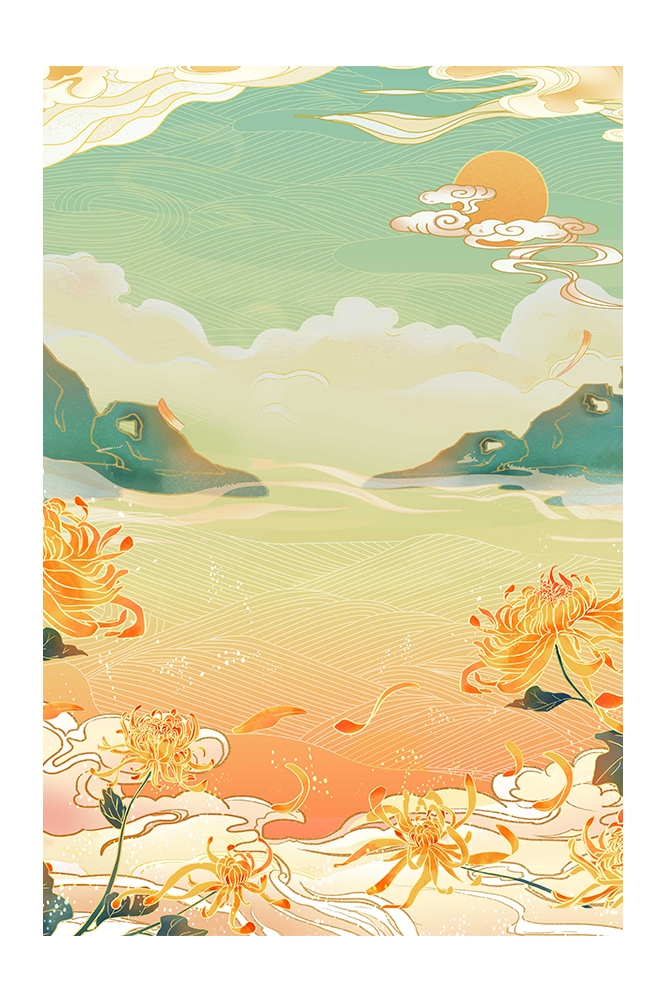 国潮风插画背景素材82