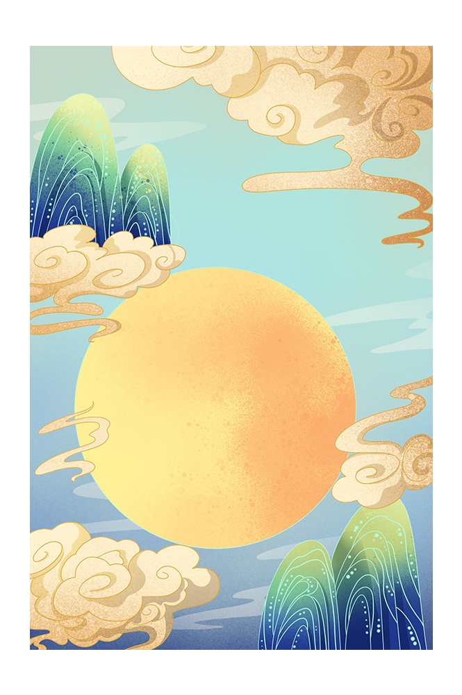 国潮风插画背景素材113