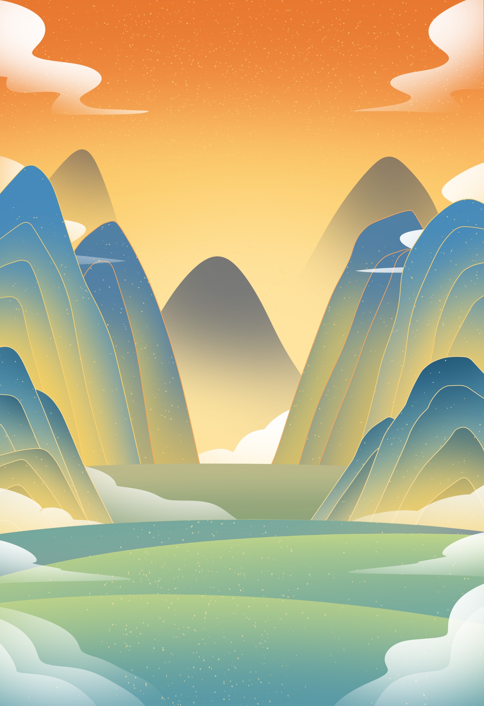 国潮风插画背景素材25
