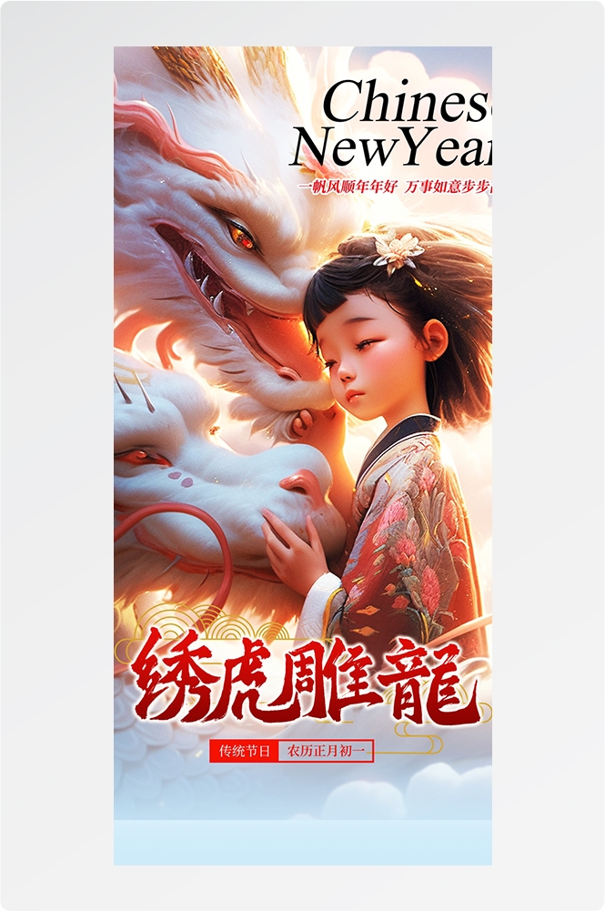 2024龙年大吉龙年行龙运龙年快乐红色龙年龙腾虎跃生意兴龙43