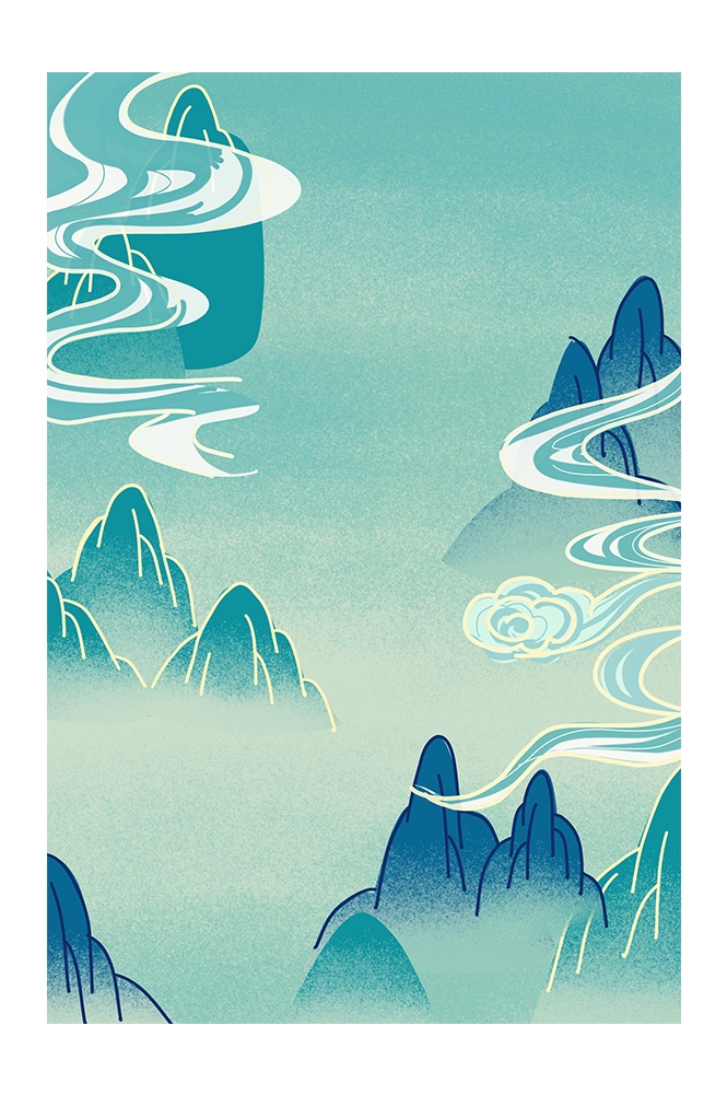 国潮风插画背景素材46