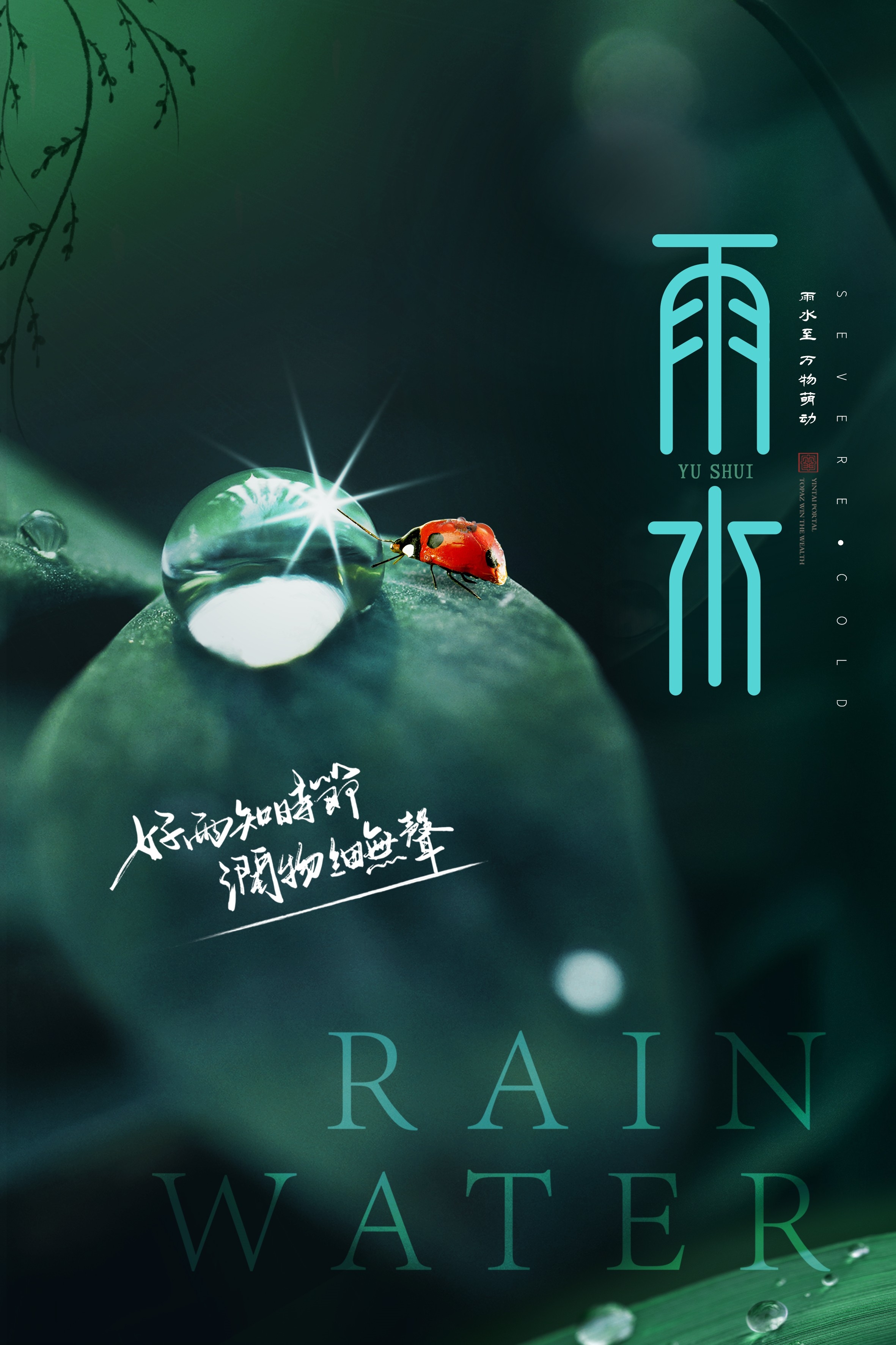 二十四节气雨水海报1