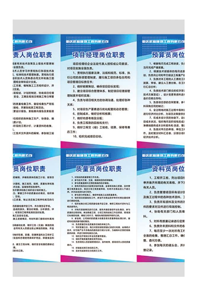 工地安全工地职责知识漫画素材CDR43