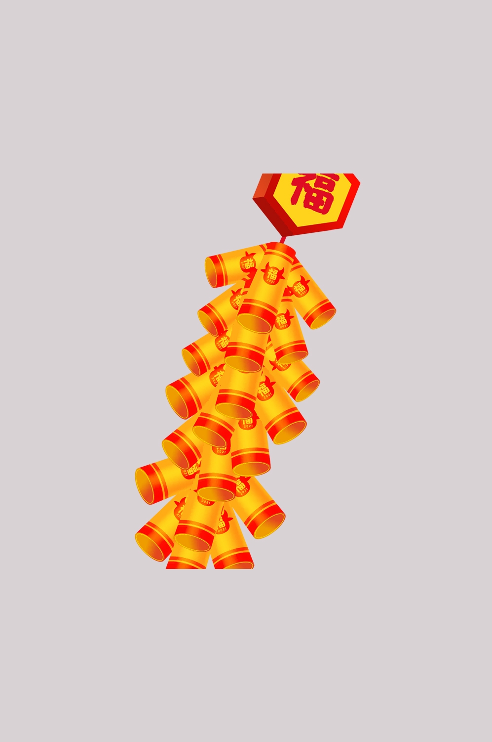 鞭炮图案立体爆竹图片素材png透明背景免抠图61