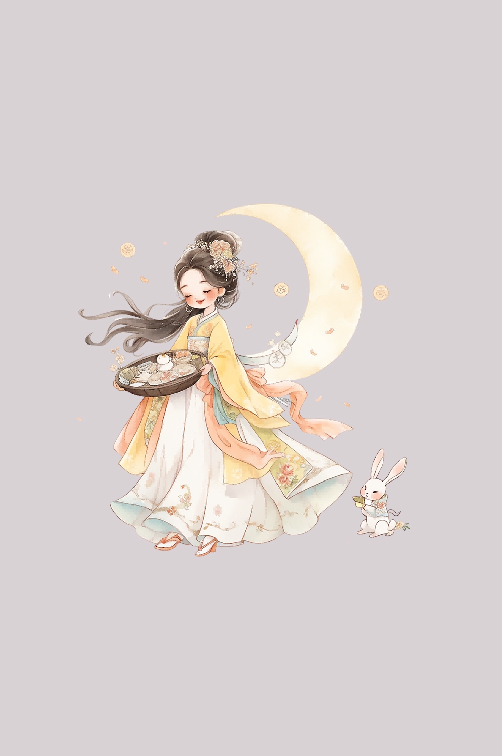 卡通嫦娥仙女中秋节免抠素材装饰元素103
