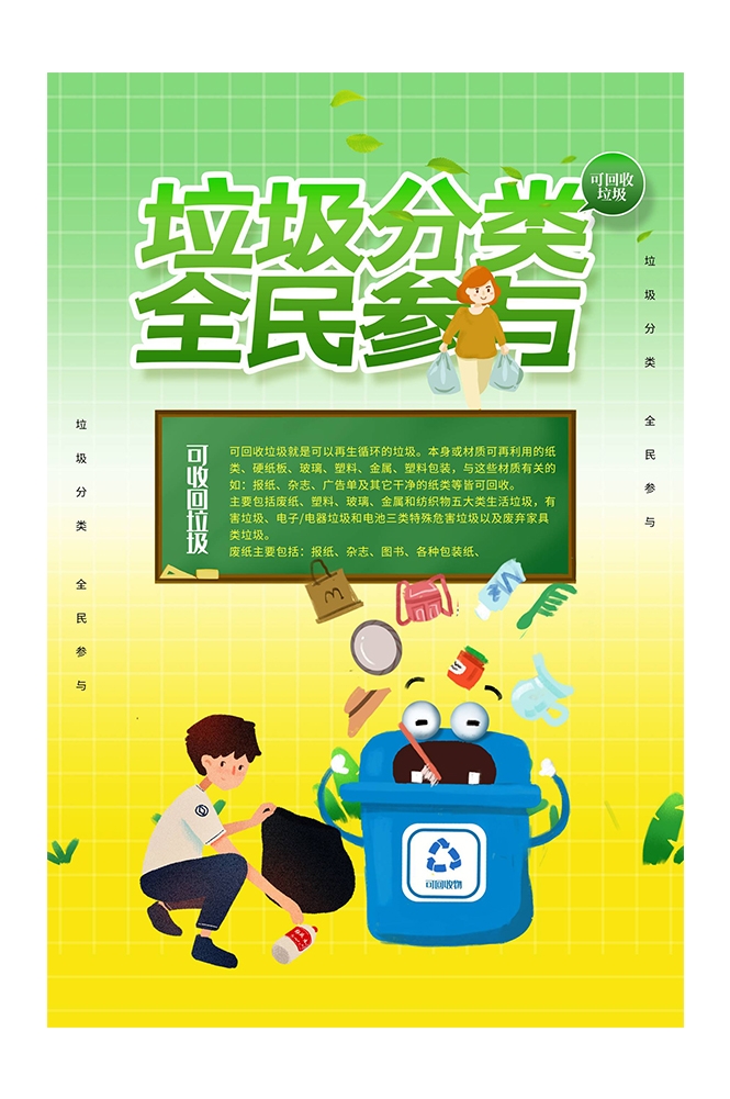 创建文明卫生城市垃圾分类海报65