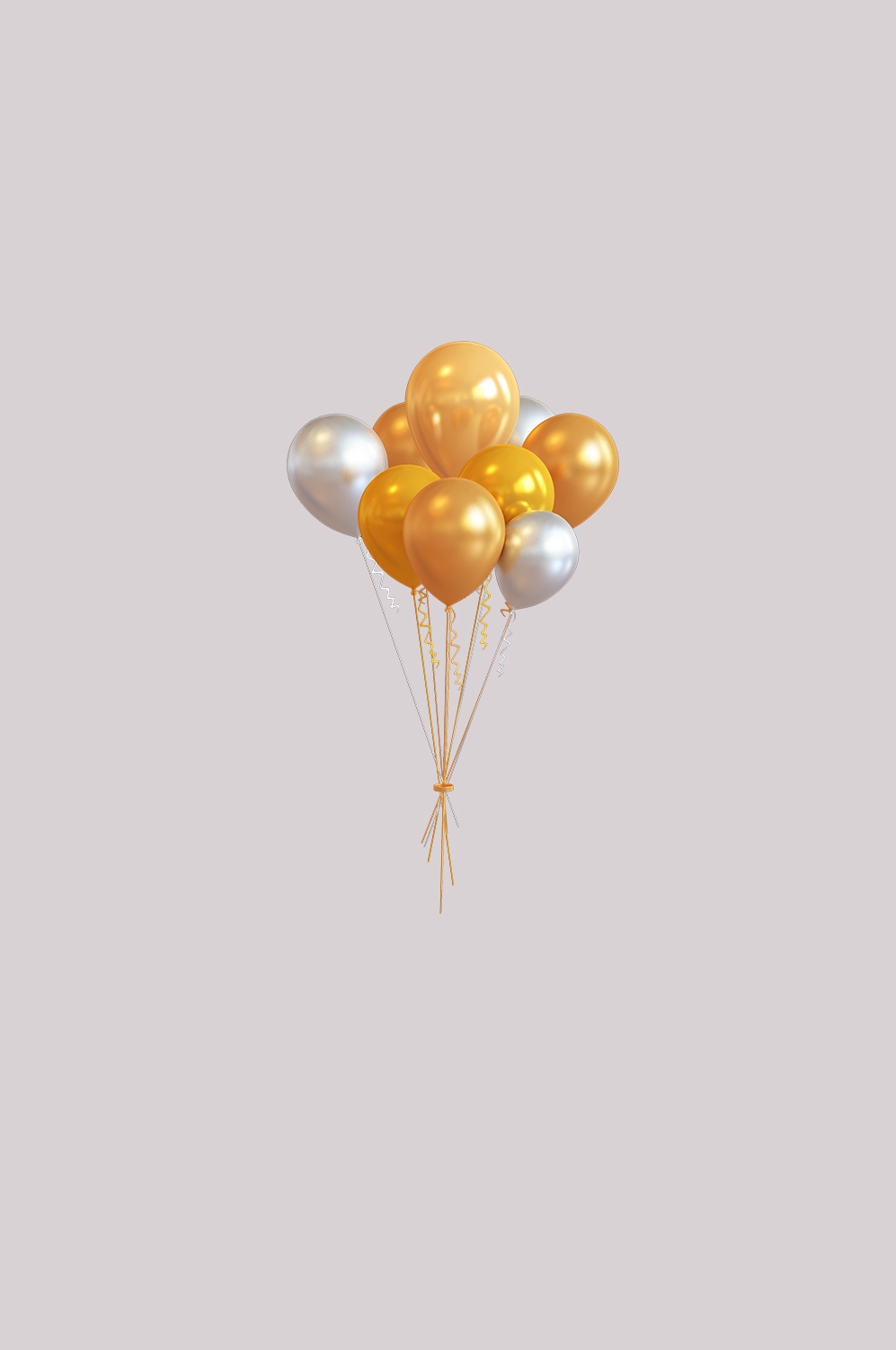 金色生日气球生日帽免抠元素44
