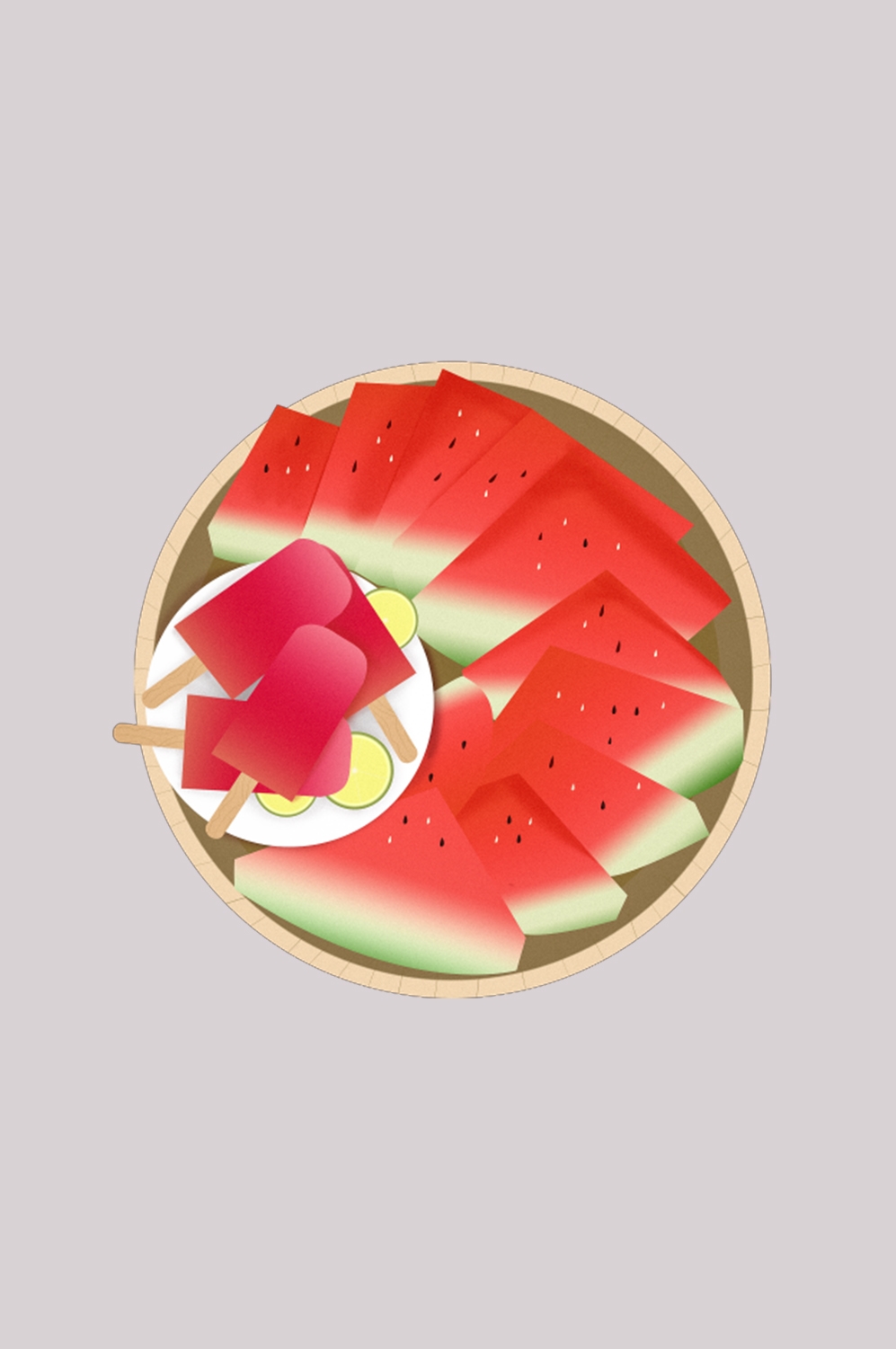 西瓜图片素材手绘西瓜插画装饰插图元素 png透明背景 (32)