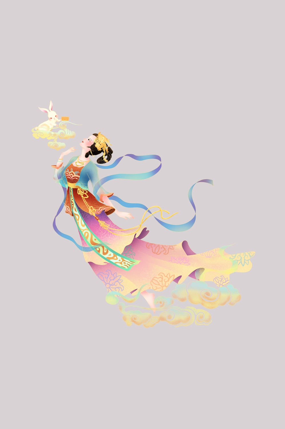 卡通嫦娥仙女中秋节免抠素材装饰元素15