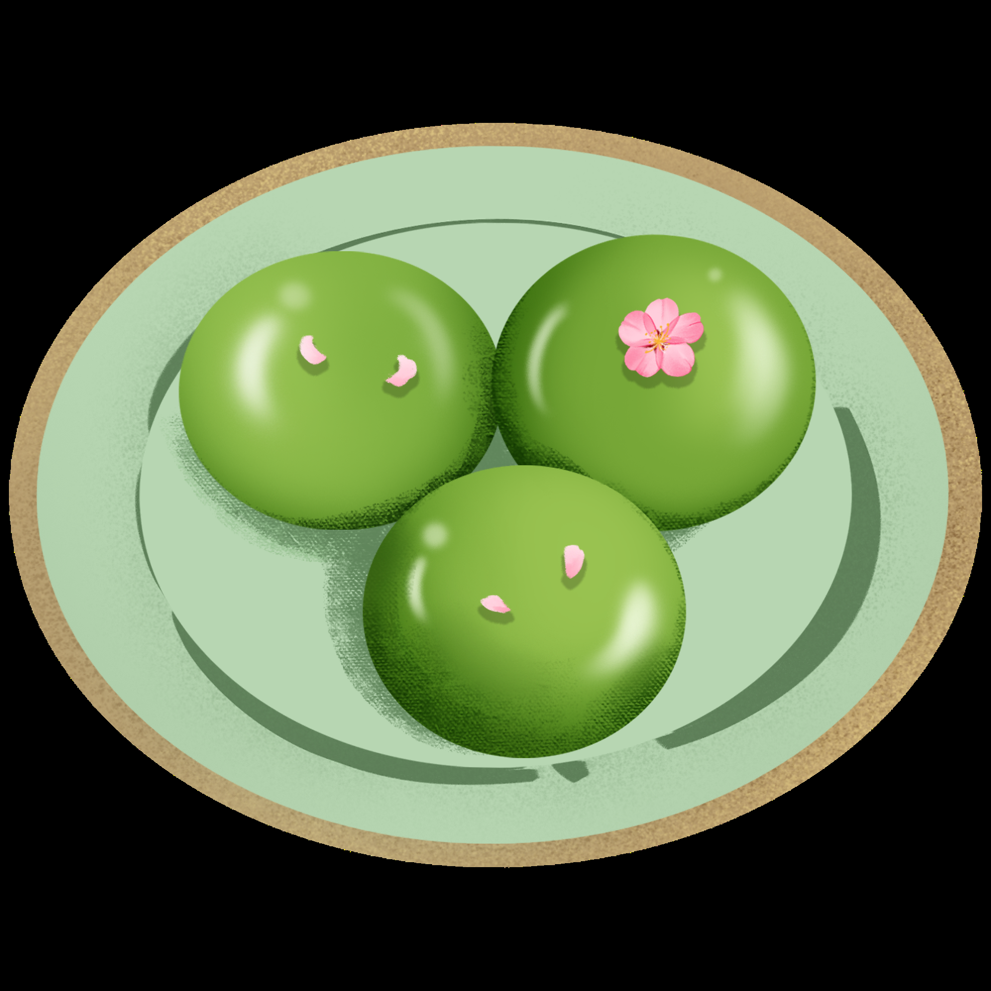 清明节海报设计插图卡通青团素材图片元素免抠88