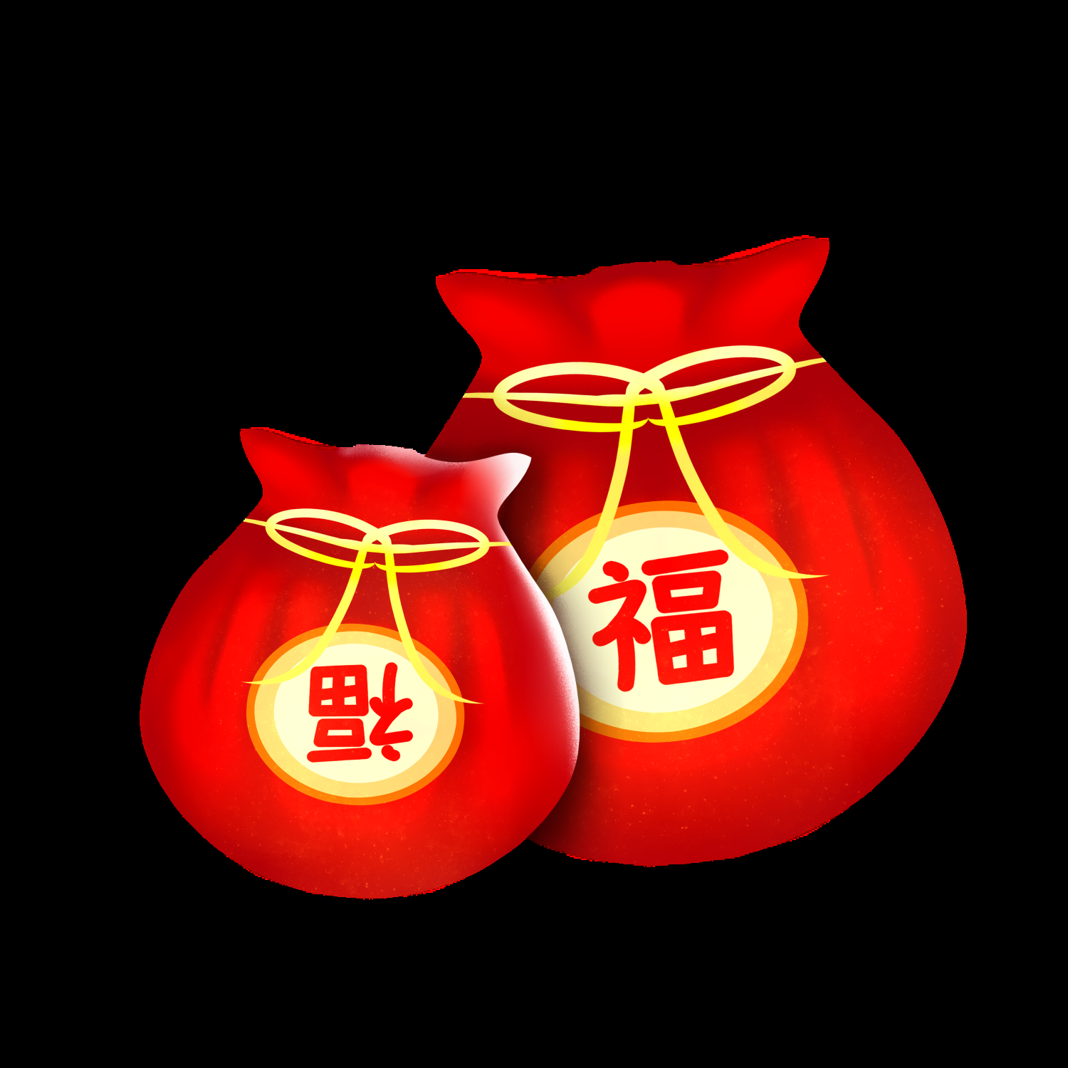 福袋钱袋插画图片装饰元素免抠素材79