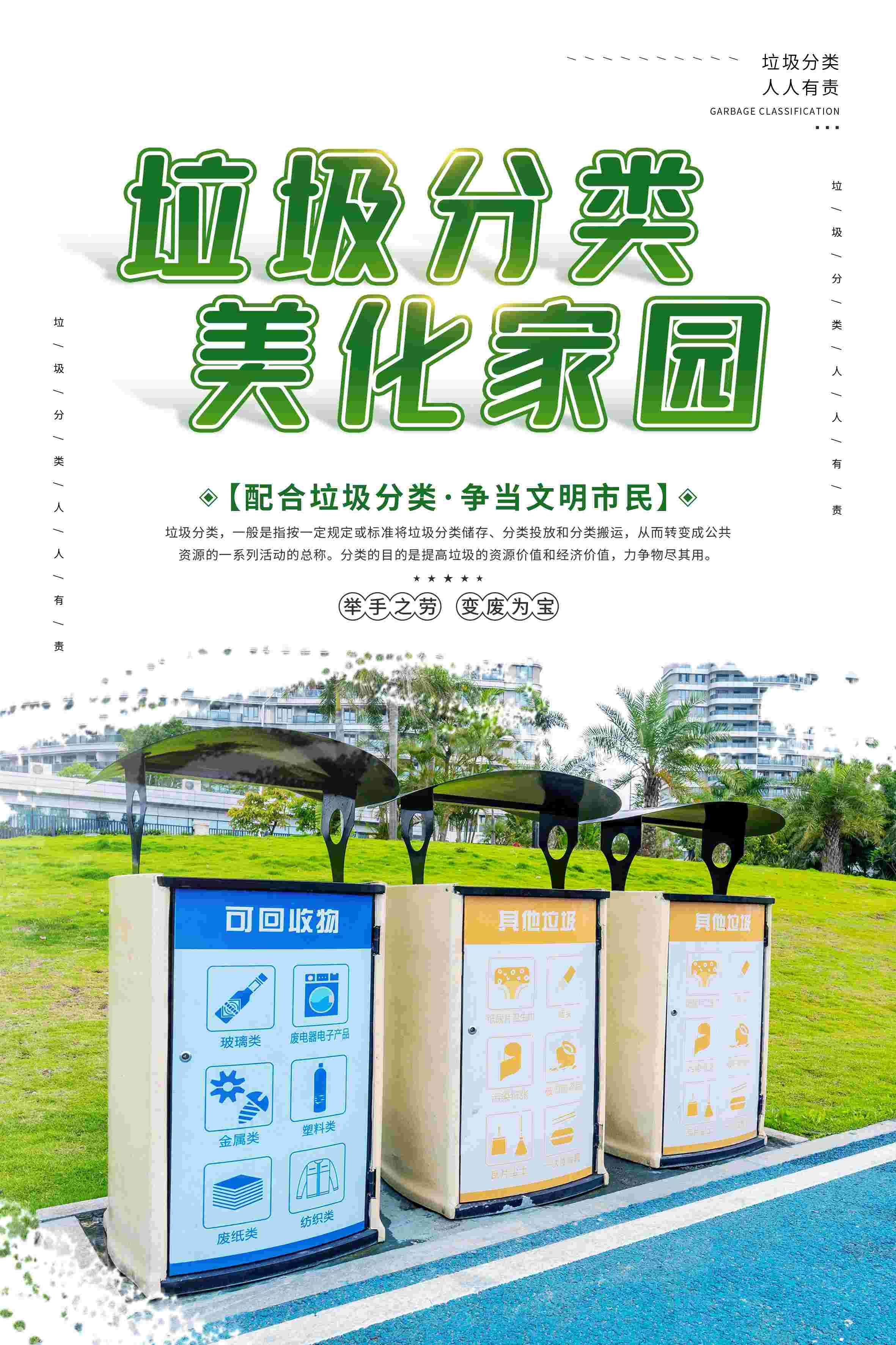 创建文明卫生城市垃圾分类海报99