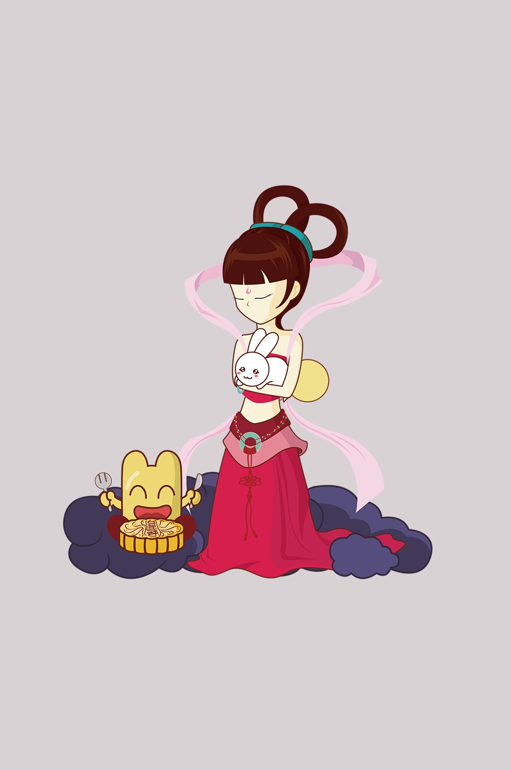 卡通嫦娥仙女中秋节免抠素材装饰元素3