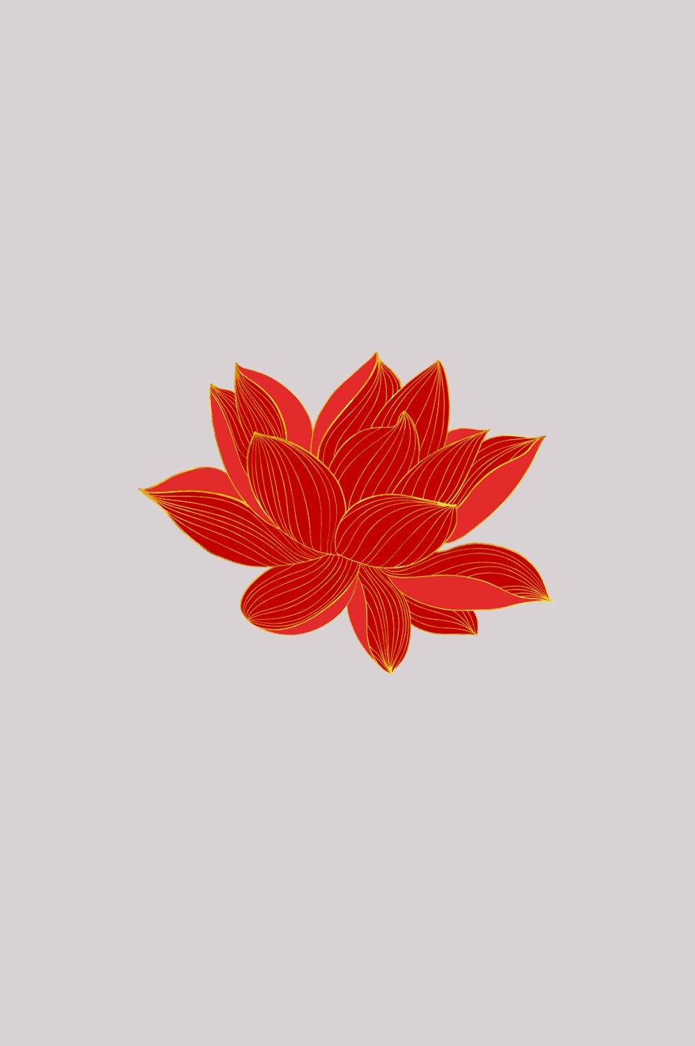 金色莲花装饰元素免抠素材39