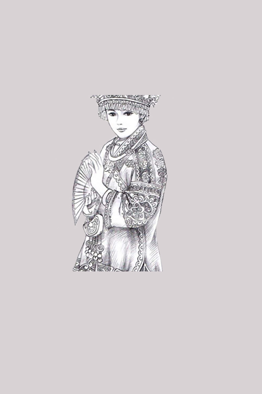 56个少数民族卡通人物服饰免抠元素插画14