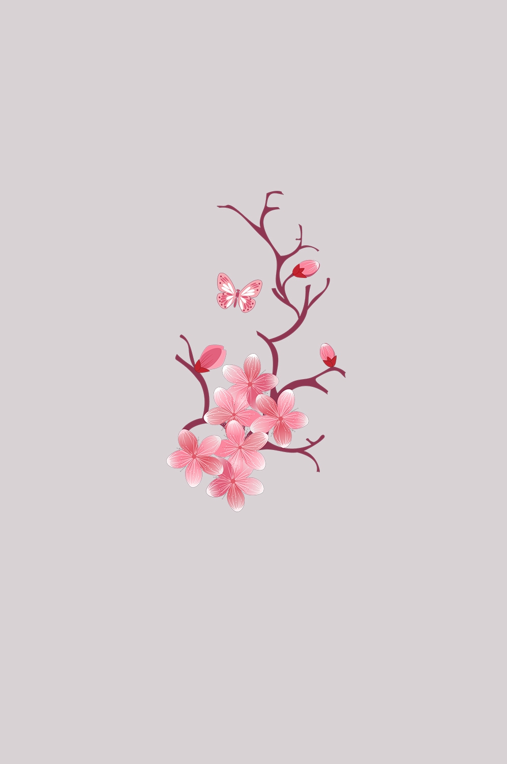 桃花素材图中国风海报设计桃树花枝透明背景9