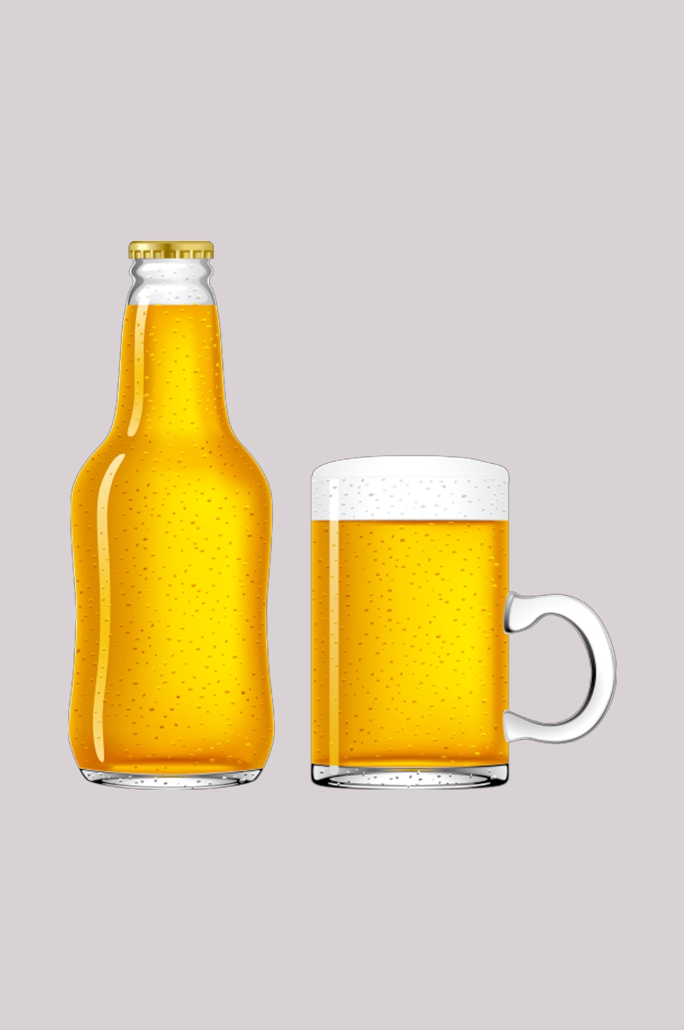 啤酒啤酒杯冒着泡沫效果图插画免抠素材元素58