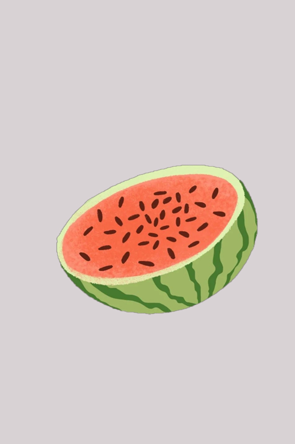 西瓜图片素材手绘西瓜插画装饰插图元素 png透明背景 (39)