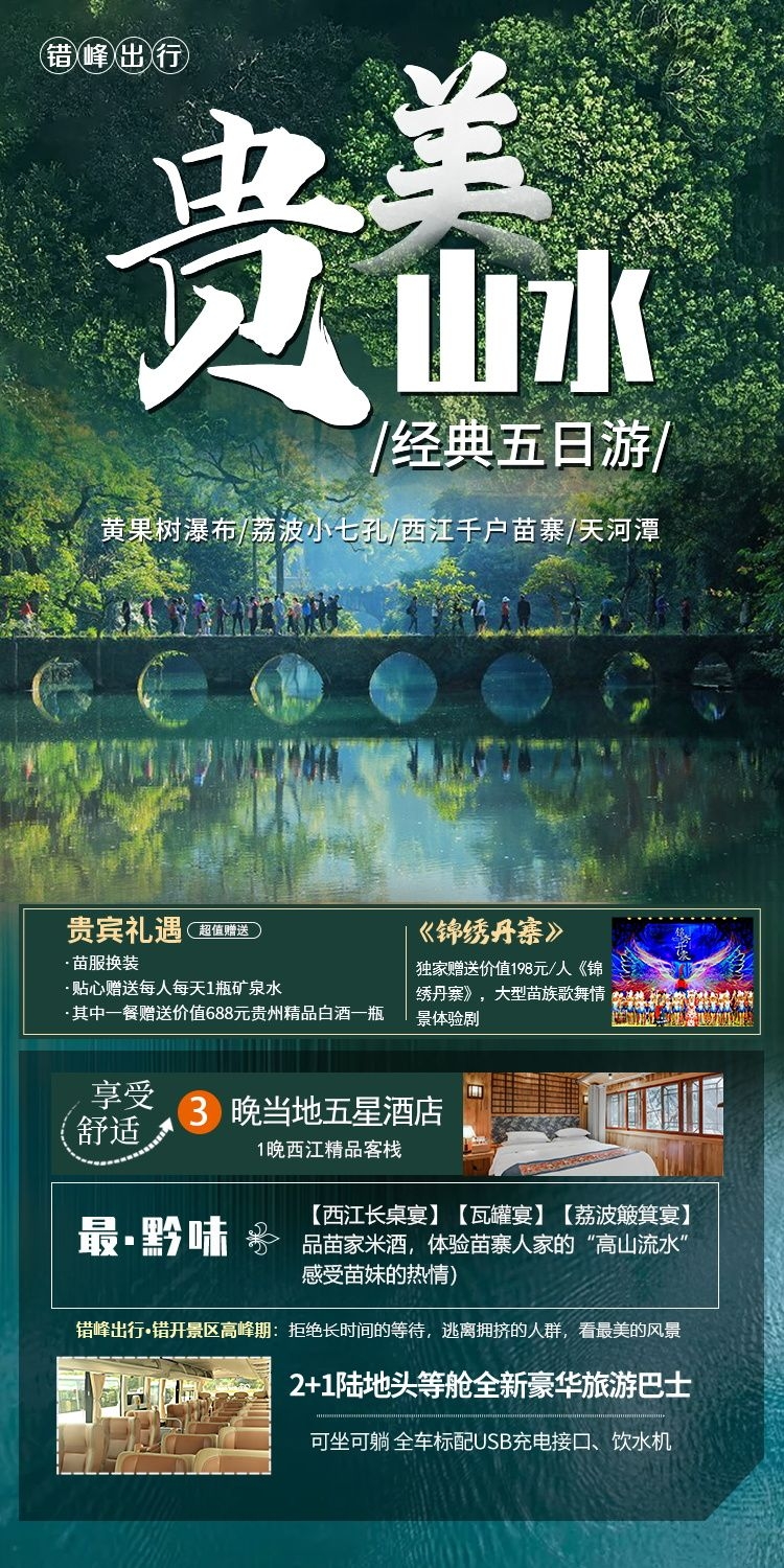 贵州多彩贵阳梵净山六盘水黄果树瀑布旅游海报49