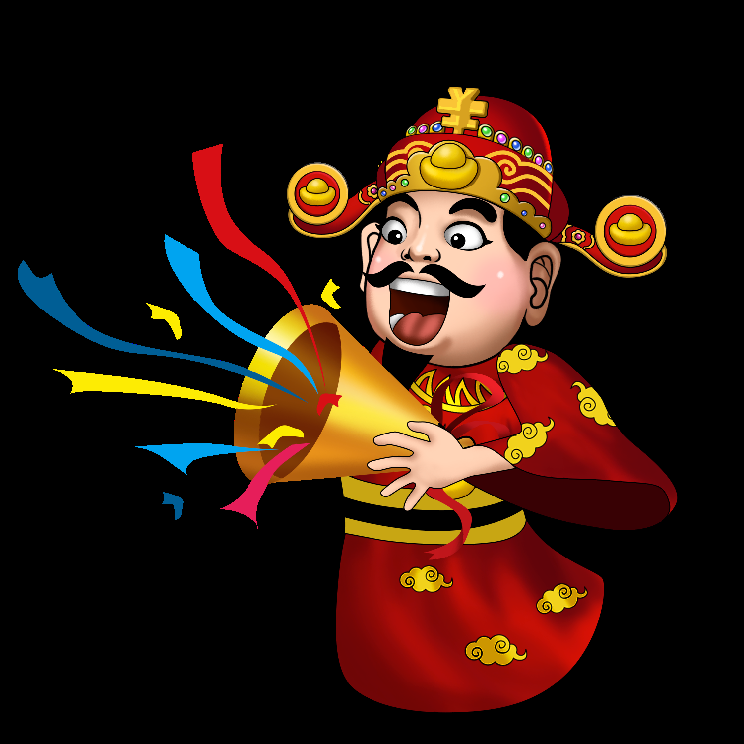 卡通财神插画表情免抠素材25