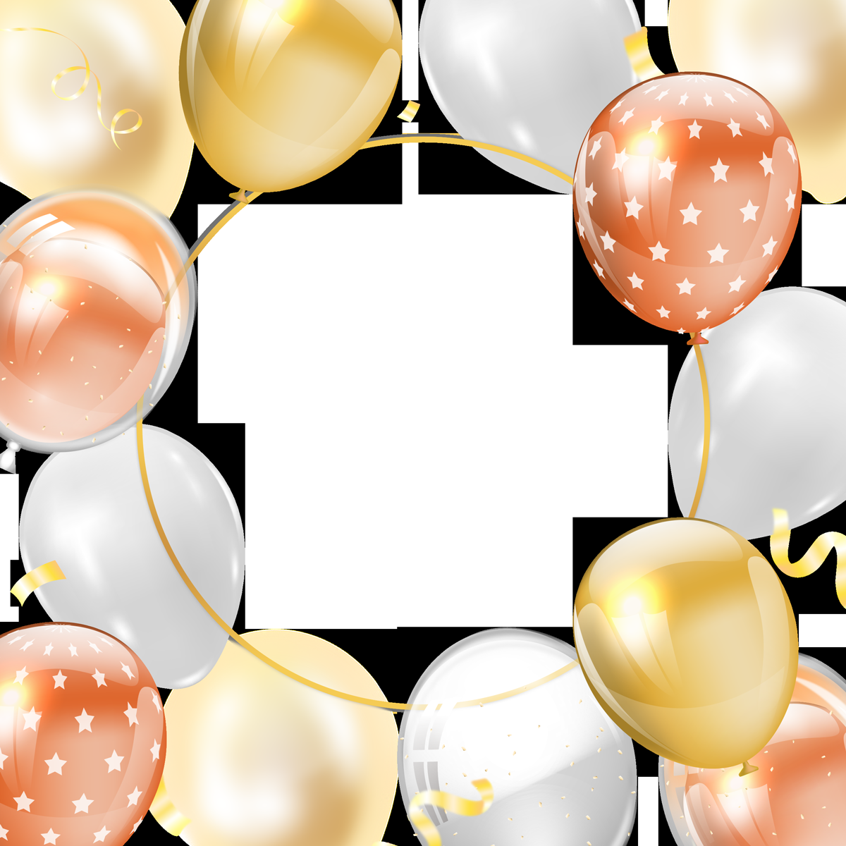 金色生日气球生日帽免抠元素20