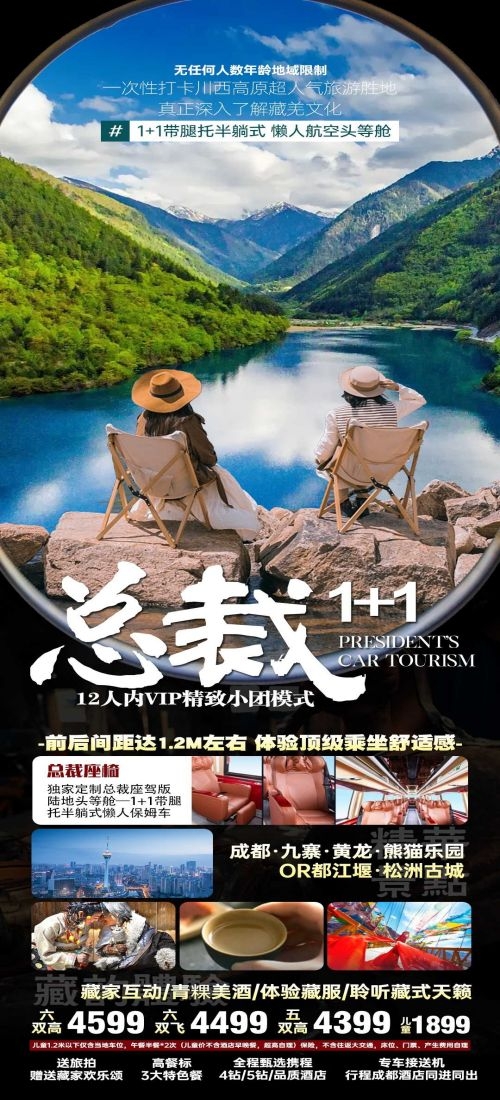 四川成都九寨沟武隆峨眉山都江堰三星堆大熊猫旅游海报90