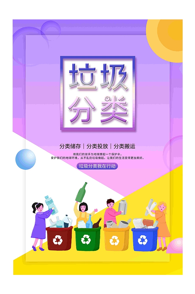 创建文明卫生城市垃圾分类海报97