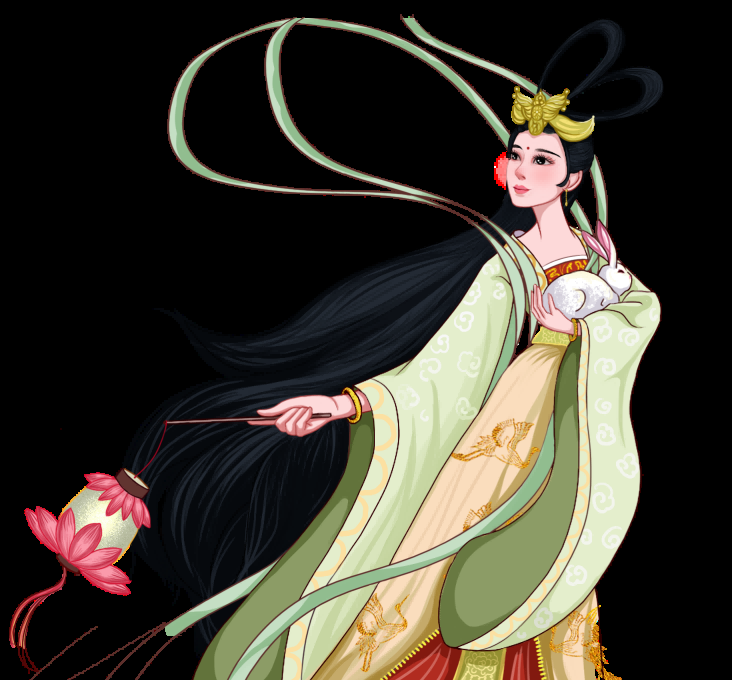 卡通嫦娥仙女中秋节免抠素材装饰元素56