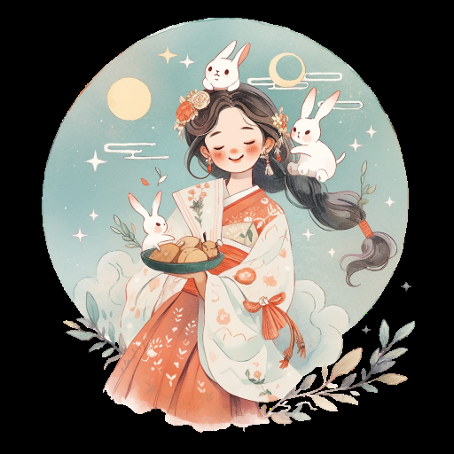 卡通嫦娥仙女中秋节免抠素材装饰元素106