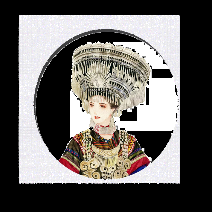 56个少数民族卡通人物服饰免抠元素插画50