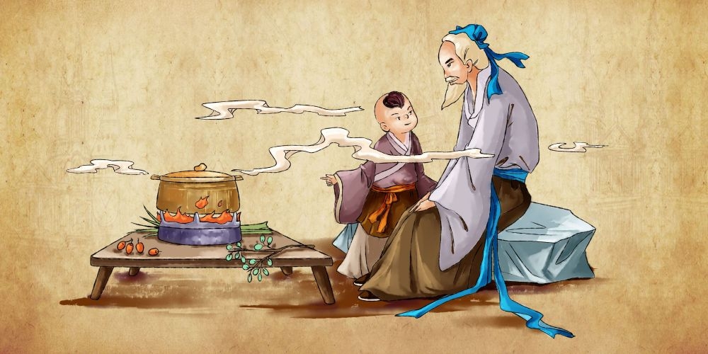 国风古代茶叶摘茶品茶人物插画传统工艺手工制作民间古典集市素材 (29)