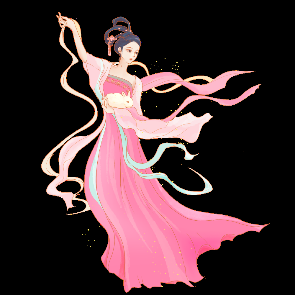 卡通嫦娥仙女中秋节免抠素材装饰元素84